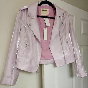 L'AGENCE Purple Leather Jacket